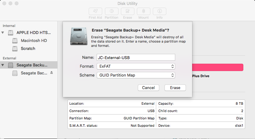 reformatting seagate external hard drive for mac and windows 7